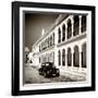 ¡Viva Mexico! Square Collection - Black VW Beetle in Campeche II-Philippe Hugonnard-Framed Photographic Print