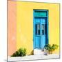 ¡Viva Mexico! Square Collection - Blue Door & Yellow Wall in Campeche-Philippe Hugonnard-Mounted Photographic Print