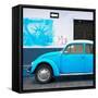 ¡Viva Mexico! Square Collection - Blue VW Beetle Car and American Graffiti-Philippe Hugonnard-Framed Stretched Canvas