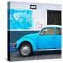 ¡Viva Mexico! Square Collection - Blue VW Beetle Car and American Graffiti-Philippe Hugonnard-Stretched Canvas