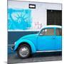 ¡Viva Mexico! Square Collection - Blue VW Beetle Car and American Graffiti-Philippe Hugonnard-Mounted Photographic Print