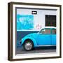 ¡Viva Mexico! Square Collection - Blue VW Beetle Car and American Graffiti-Philippe Hugonnard-Framed Photographic Print