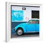 ¡Viva Mexico! Square Collection - Blue VW Beetle Car and American Graffiti-Philippe Hugonnard-Framed Photographic Print