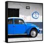 ¡Viva Mexico! Square Collection - Blue VW Beetle Car & Peace Symbol-Philippe Hugonnard-Framed Stretched Canvas