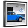 ¡Viva Mexico! Square Collection - Blue VW Beetle Car & Peace Symbol-Philippe Hugonnard-Framed Premium Photographic Print