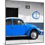 ¡Viva Mexico! Square Collection - Blue VW Beetle Car & Peace Symbol-Philippe Hugonnard-Mounted Premium Photographic Print