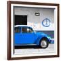 ¡Viva Mexico! Square Collection - Blue VW Beetle Car & Peace Symbol-Philippe Hugonnard-Framed Photographic Print