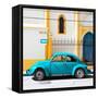 ¡Viva Mexico! Square Collection - Blue VW Beetle in San Cristobal-Philippe Hugonnard-Framed Stretched Canvas