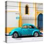 ¡Viva Mexico! Square Collection - Blue VW Beetle in San Cristobal-Philippe Hugonnard-Stretched Canvas