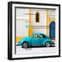 ¡Viva Mexico! Square Collection - Blue VW Beetle in San Cristobal-Philippe Hugonnard-Framed Photographic Print