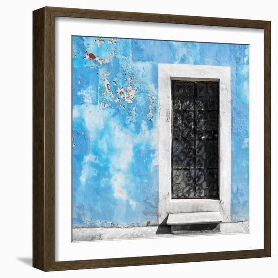 ¡Viva Mexico! Square Collection - Blue Wall of Silence-Philippe Hugonnard-Framed Photographic Print