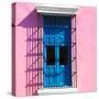 ¡Viva Mexico! Square Collection - Blue Window in Campeche-Philippe Hugonnard-Stretched Canvas