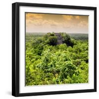 ¡Viva Mexico! Square Collection - Calakmul in the Mexican Jungle at Sunset-Philippe Hugonnard-Framed Photographic Print