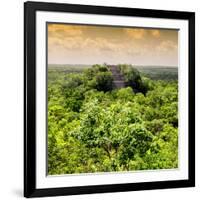 ¡Viva Mexico! Square Collection - Calakmul in the Mexican Jungle at Sunset-Philippe Hugonnard-Framed Photographic Print