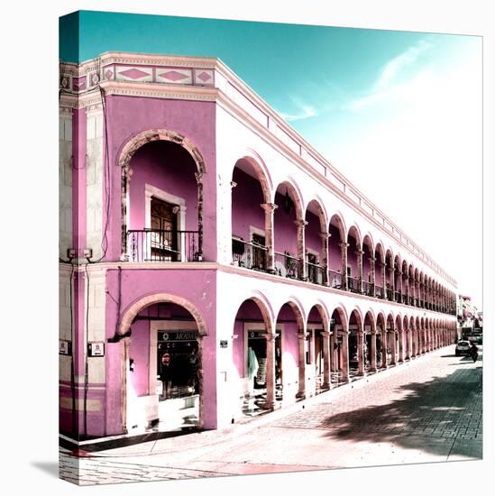 ¡Viva Mexico! Square Collection - Campeche Architecture II-Philippe Hugonnard-Stretched Canvas