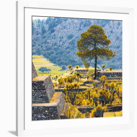 ¡Viva Mexico! Square Collection - Cantona Archaeological Ruins II - Puebla-Philippe Hugonnard-Framed Photographic Print