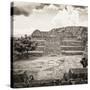 ¡Viva Mexico! Square Collection - Cantona Archaeological Ruins XII-Philippe Hugonnard-Stretched Canvas