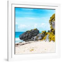 ¡Viva Mexico! Square Collection - Caribbean Coastline in Tulum II-Philippe Hugonnard-Framed Photographic Print