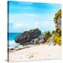 ¡Viva Mexico! Square Collection - Caribbean Coastline in Tulum II-Philippe Hugonnard-Stretched Canvas