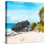 ¡Viva Mexico! Square Collection - Caribbean Coastline in Tulum II-Philippe Hugonnard-Stretched Canvas