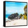 ¡Viva Mexico! Square Collection - Caribbean Coastline in Tulum II-Philippe Hugonnard-Framed Stretched Canvas