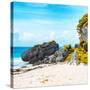 ¡Viva Mexico! Square Collection - Caribbean Coastline in Tulum II-Philippe Hugonnard-Stretched Canvas