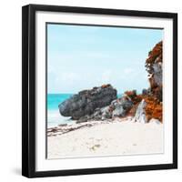 ¡Viva Mexico! Square Collection - Caribbean Coastline in Tulum III-Philippe Hugonnard-Framed Photographic Print