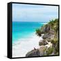 ¡Viva Mexico! Square Collection - Caribbean Coastline in Tulum IV-Philippe Hugonnard-Framed Stretched Canvas