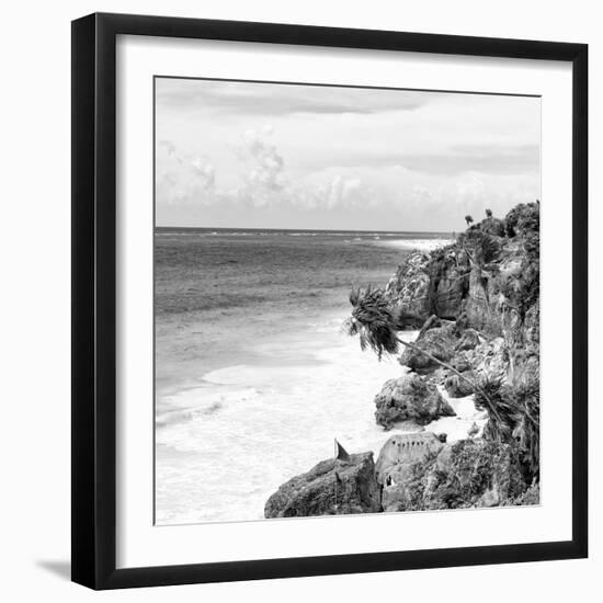 ¡Viva Mexico! Square Collection - Caribbean Coastline in Tulum V-Philippe Hugonnard-Framed Photographic Print