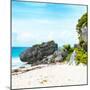 ¡Viva Mexico! Square Collection - Caribbean Coastline in Tulum-Philippe Hugonnard-Mounted Photographic Print