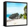 ¡Viva Mexico! Square Collection - Caribbean Coastline in Tulum-Philippe Hugonnard-Framed Stretched Canvas