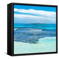 ¡Viva Mexico! Square Collection - Caribbean Coastline overlooking Cancun-Philippe Hugonnard-Framed Stretched Canvas