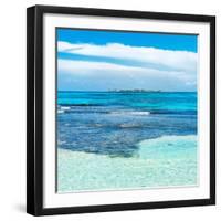 ¡Viva Mexico! Square Collection - Caribbean Coastline overlooking Cancun-Philippe Hugonnard-Framed Photographic Print