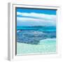 ¡Viva Mexico! Square Collection - Caribbean Coastline overlooking Cancun-Philippe Hugonnard-Framed Photographic Print