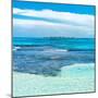 ¡Viva Mexico! Square Collection - Caribbean Coastline overlooking Cancun-Philippe Hugonnard-Mounted Photographic Print