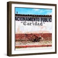 ¡Viva Mexico! Square Collection - "Caridad" Red Bike-Philippe Hugonnard-Framed Photographic Print