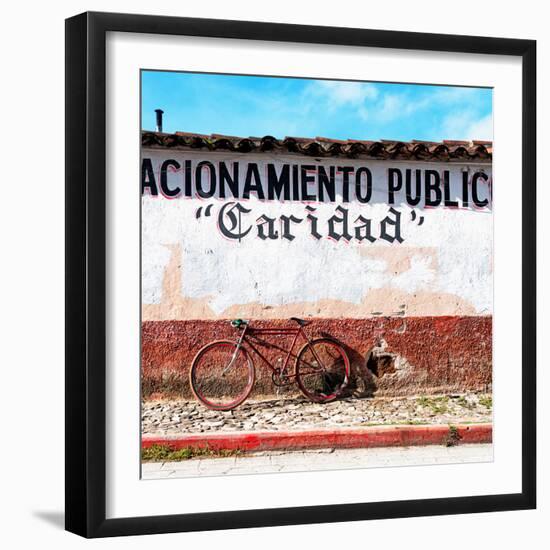 ¡Viva Mexico! Square Collection - "Caridad" Red Bike-Philippe Hugonnard-Framed Photographic Print