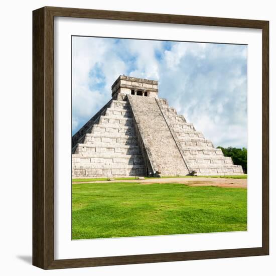 ¡Viva Mexico! Square Collection - Chichen Itza Pyramid II-Philippe Hugonnard-Framed Photographic Print