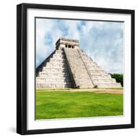 ¡Viva Mexico! Square Collection - Chichen Itza Pyramid II-Philippe Hugonnard-Framed Photographic Print