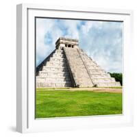 ¡Viva Mexico! Square Collection - Chichen Itza Pyramid II-Philippe Hugonnard-Framed Photographic Print