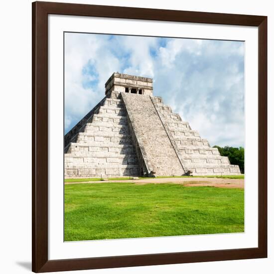 ¡Viva Mexico! Square Collection - Chichen Itza Pyramid II-Philippe Hugonnard-Framed Photographic Print