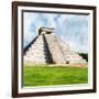 ¡Viva Mexico! Square Collection - Chichen Itza Pyramid II-Philippe Hugonnard-Framed Photographic Print