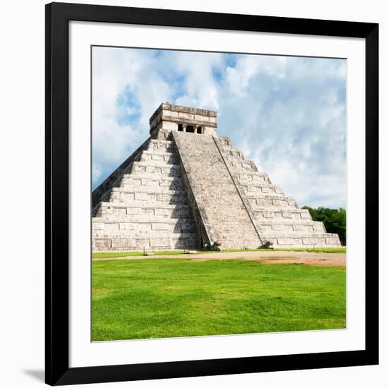 ¡Viva Mexico! Square Collection - Chichen Itza Pyramid II-Philippe Hugonnard-Framed Photographic Print