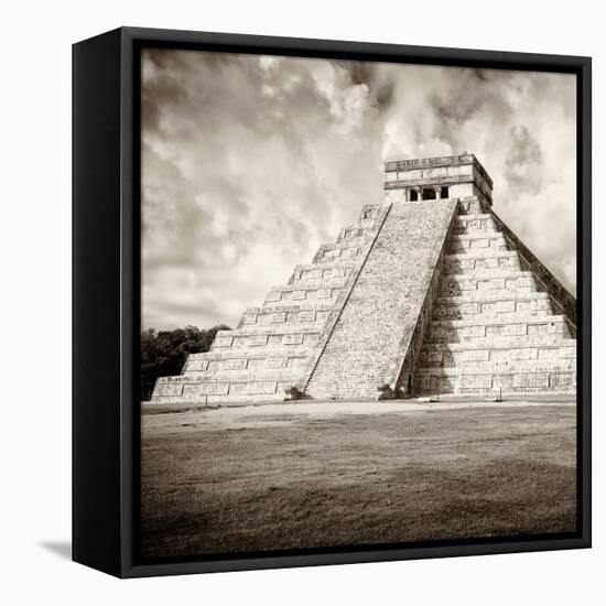 ¡Viva Mexico! Square Collection - Chichen Itza Pyramid III-Philippe Hugonnard-Framed Stretched Canvas