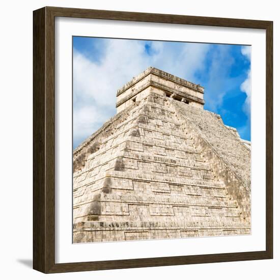 ¡Viva Mexico! Square Collection - Chichen Itza Pyramid IX-Philippe Hugonnard-Framed Photographic Print