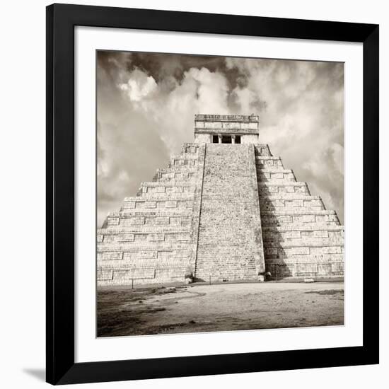 ¡Viva Mexico! Square Collection - Chichen Itza Pyramid VI-Philippe Hugonnard-Framed Photographic Print