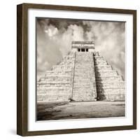 ¡Viva Mexico! Square Collection - Chichen Itza Pyramid VI-Philippe Hugonnard-Framed Photographic Print