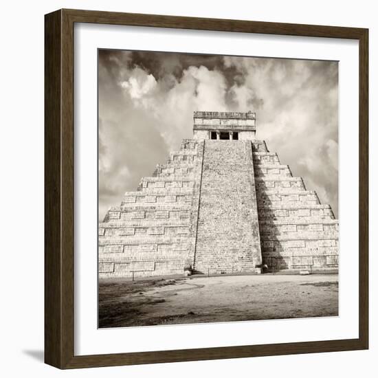 ¡Viva Mexico! Square Collection - Chichen Itza Pyramid VI-Philippe Hugonnard-Framed Photographic Print