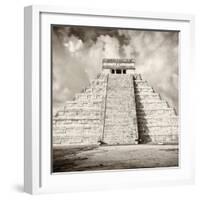 ¡Viva Mexico! Square Collection - Chichen Itza Pyramid VI-Philippe Hugonnard-Framed Photographic Print