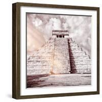 ¡Viva Mexico! Square Collection - Chichen Itza Pyramid VIII-Philippe Hugonnard-Framed Photographic Print